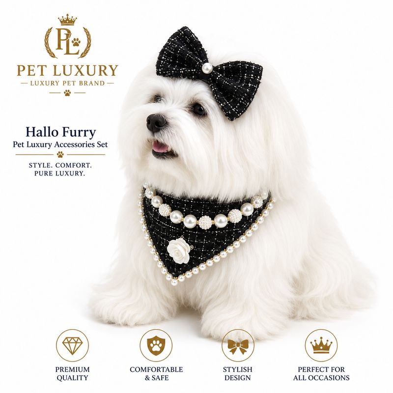 Pet Luxury Glam VIP Cat And Dog Accessories Set