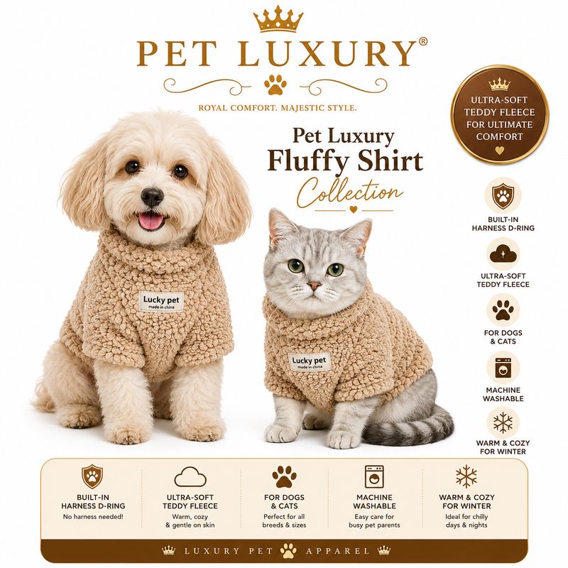 Pet Luxury Fluffy Shirt - Brown Pet Luxury Fluffy Shirt - Brown