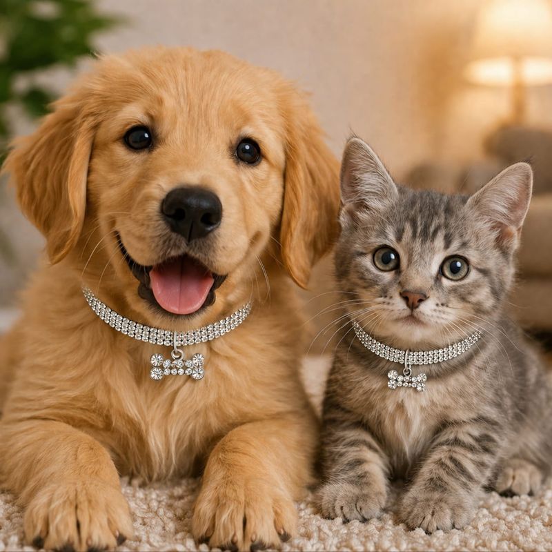 Elegant Pet Bone Silver Necklace