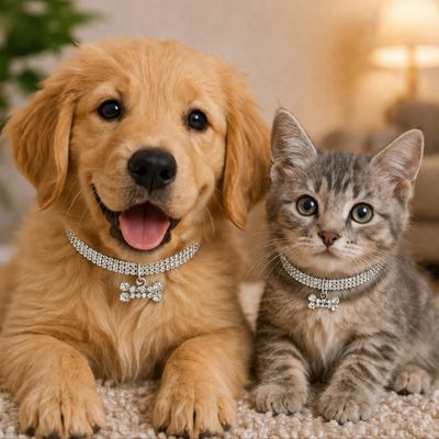 Elegant Pet Bone Silver Necklace