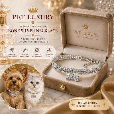 Elegant Pet Luxury Bone Silver Necklace