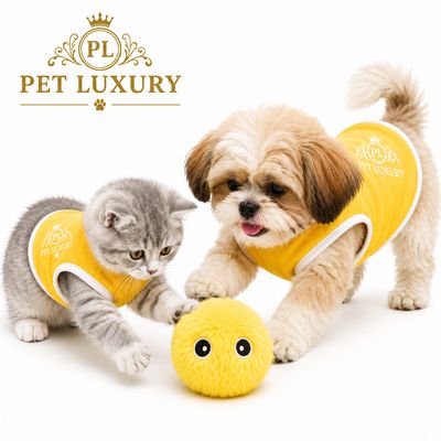 Furry Love Gravity Pet Yellow Ball Furry Love Gravity Pet Yellow Ball