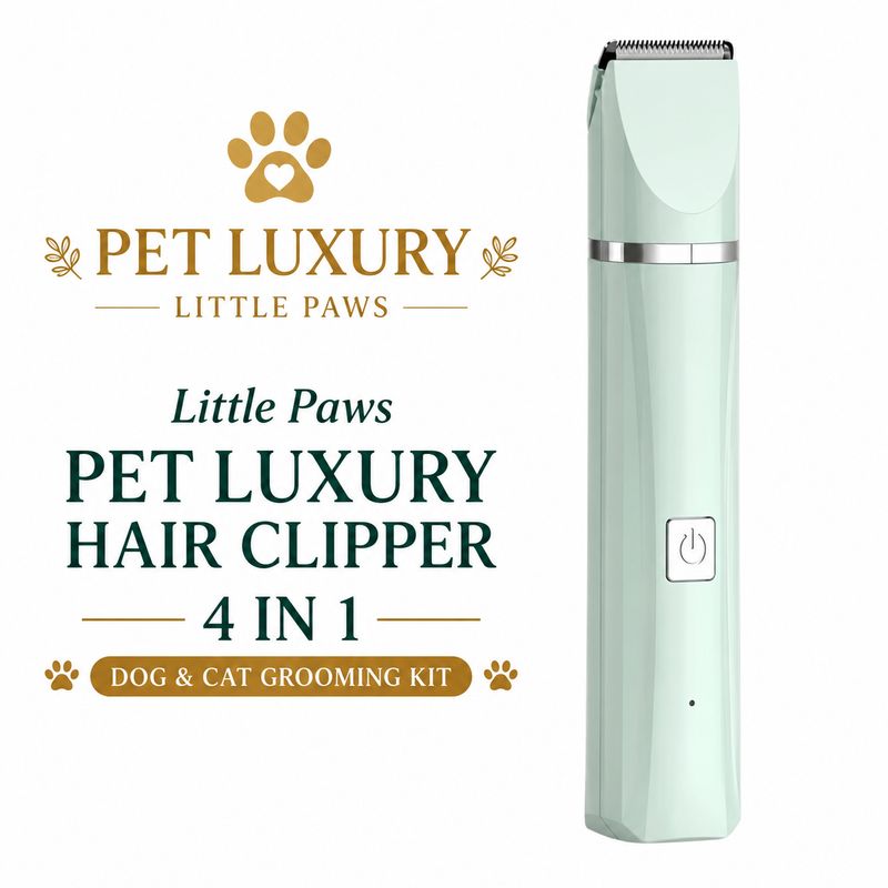 Little Paws Pet Luxury Hair Clipper 4 in 1— Dog & Cat Grooming Kit