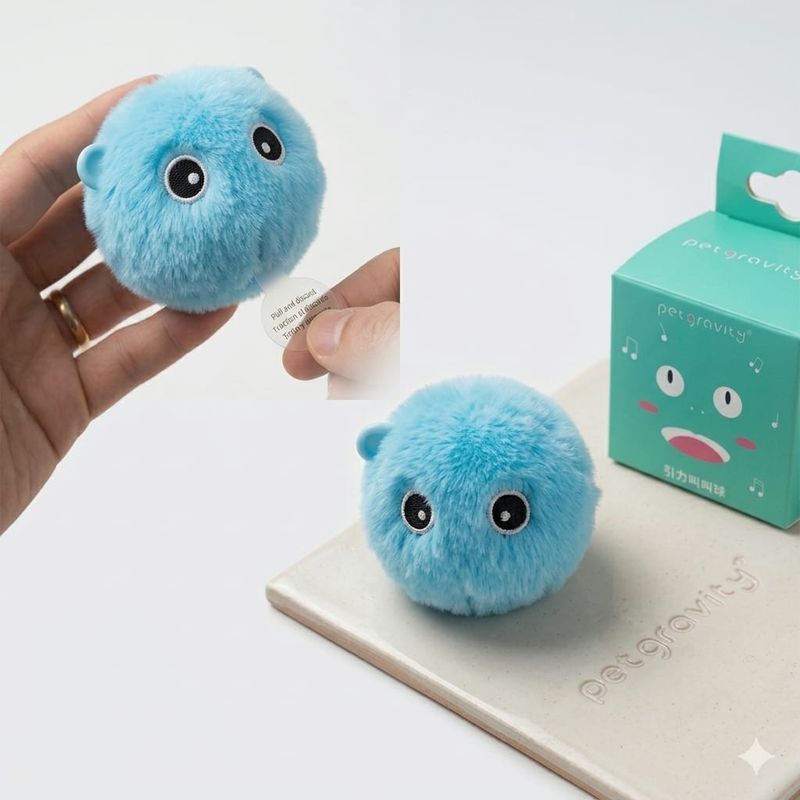 Furry Love Gravity Pet Blue Ball