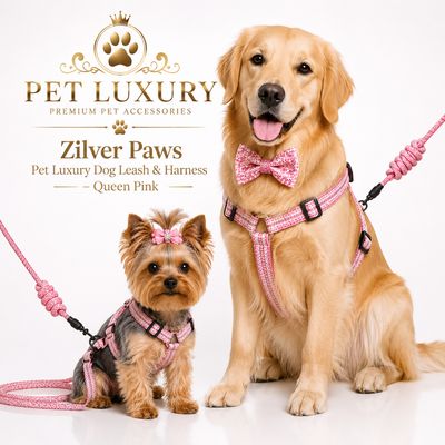 Zilver Paws Pet Luxury Dog Leash & Harness – Queen Pink Zilver Paws Pet Luxury Dog Leash & Harness – Queen Pink