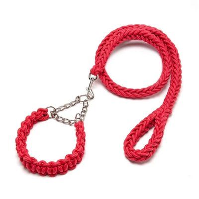 VIP PAWS Dog Collar And Leach-Red