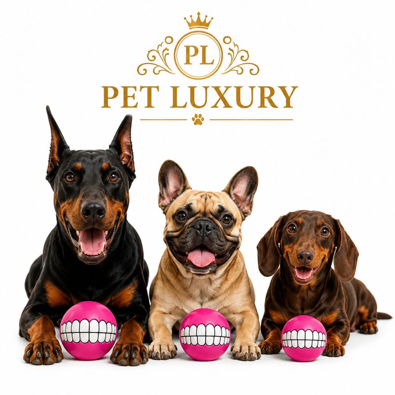 Pet Luxury SMILE Pink Dog Ball
