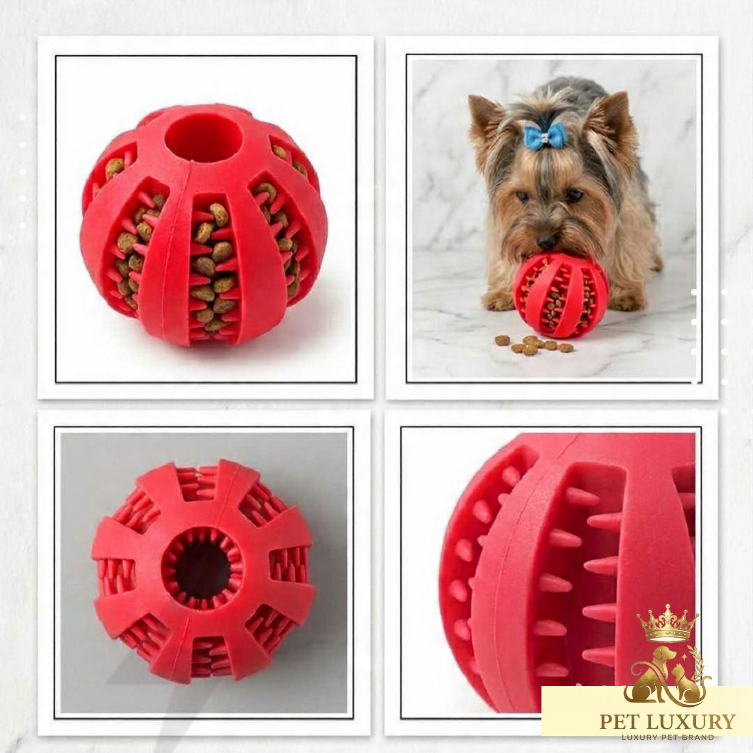 Coco Paw Dog Feeder Ball - Red Coco Paw Dog Feeder Ball - Red