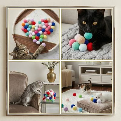 Pet Luxury Fluffy Cat Play Ball