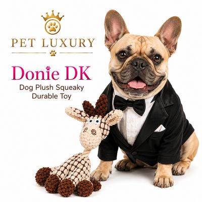 Donie DK Dog Plush Squeaky Durable Toy Donie DK Dog Plush Squeaky Durable Toy
