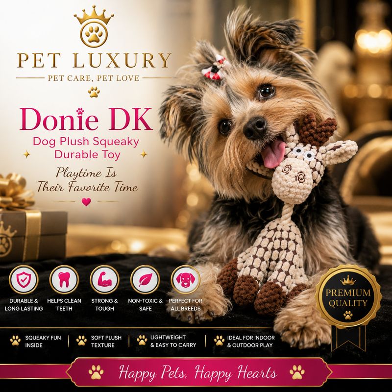 Donie DK Dog Plush Squeaky Durable Toy