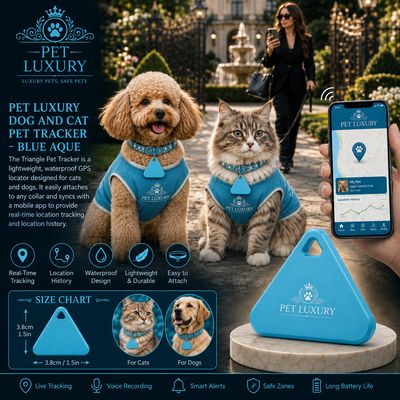 Pet Luxury Triangle Dog And Cat Tracker – Blue Edition