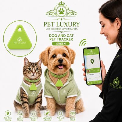 Pet Luxury Triangle Dog And Cat Tracker – Green Edition