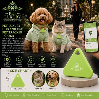 Pet Luxury Triangle Dog And Cat Tracker – Green Edition