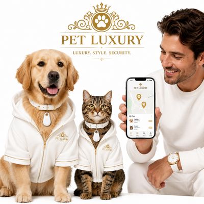 PetLuxury.app Companion Tracker – App Dog Cat White Edition