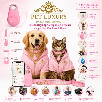 PetLuxury.app Companion Cat And Dog Tracker – Pink Edition