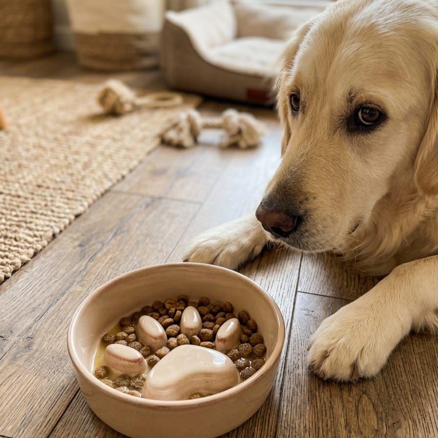 Pet Luxury Royalty Brown Pet Bowl