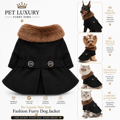 Pet Luxury New York Fashion Furry Dog Jacket Pet Luxury New York Fashion Furry Dog Jacket