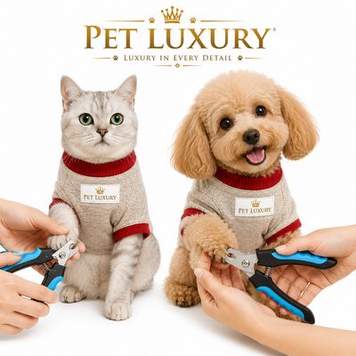 Pet Luxury LuxePaws Pet Nail Clippers with Safety Lock & Nail File, Professional Cat & Dog Nail Trimmer - Stainless Steel Clipper Pet Luxury LuxePaws Pet Nail Clippers with Safety Lock & Nail File, Professional Cat & Dog Nail Trimmer - Stainless Steel Clipper