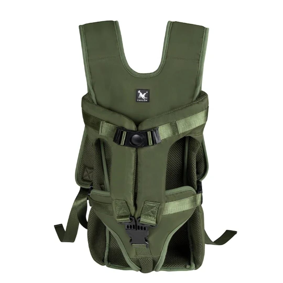 Pet Luxury Dog Carrier Back Pack - Army Green