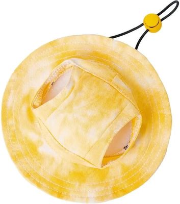 Pet Luxury Yellow Dog Or Cat Bucket Hat Cap