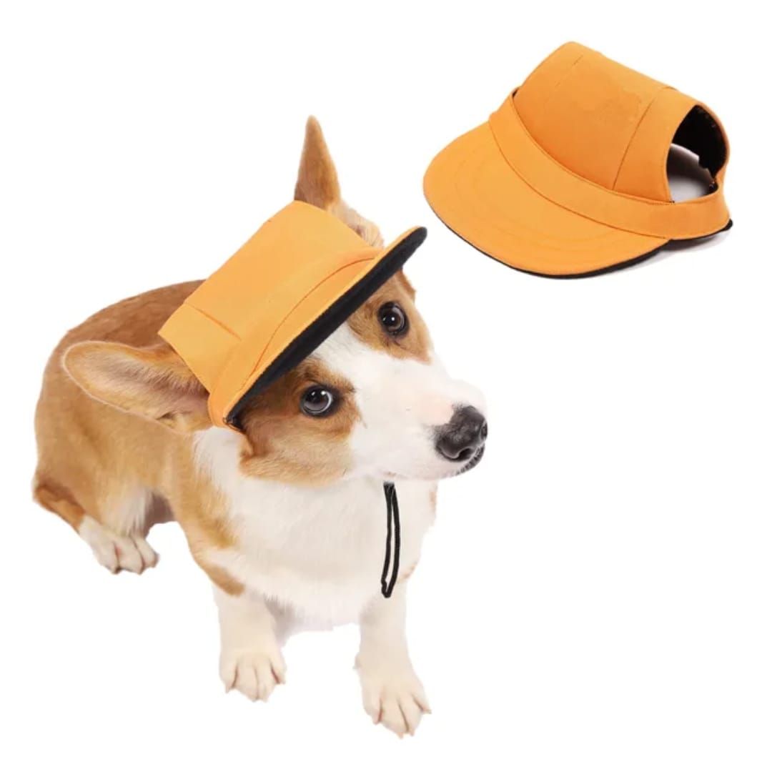 Pet Luxury Canine Orange Dog And Cat Hat Cap