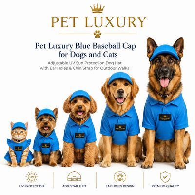 Pet Luxury Canine Blue Dog And Cat Hat Cap