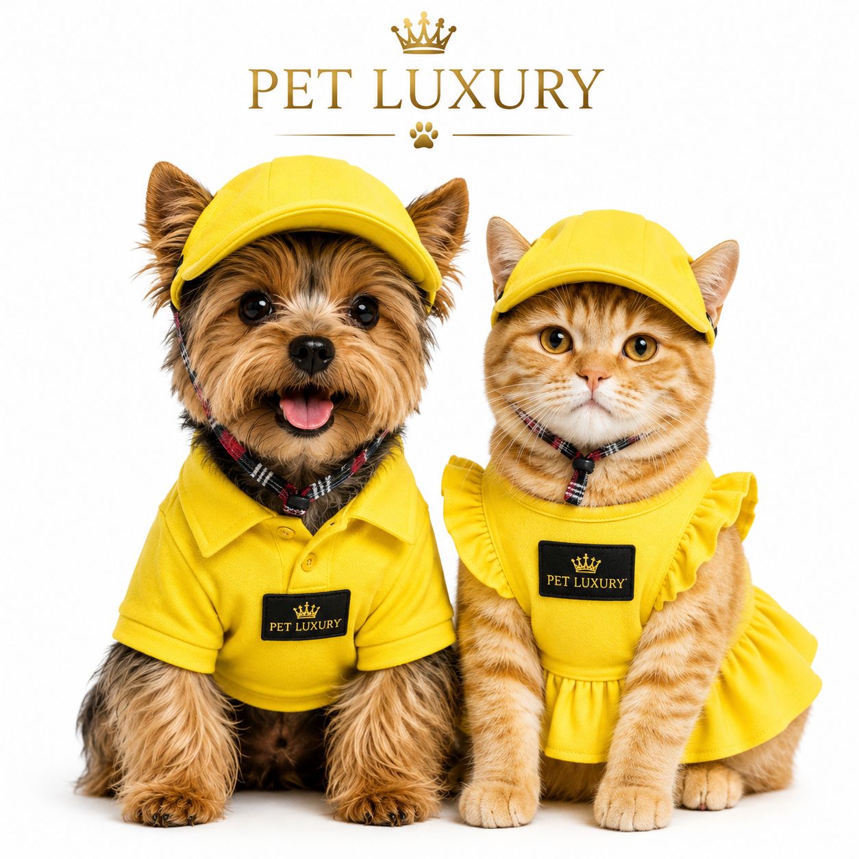 Pet Luxury Yellow Baseball Cap for Dogs and Cats - Adjustable UV Sun Protection Dog Hat Pet Luxury Yellow Baseball Cap for Dogs and Cats - Adjustable UV Sun Protection Dog Hat