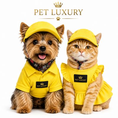 Pet Luxury Yellow Baseball Cap for Dogs and Cats - Adjustable UV Sun Protection Dog Hat Pet Luxury Yellow Baseball Cap for Dogs and Cats - Adjustable UV Sun Protection Dog Hat