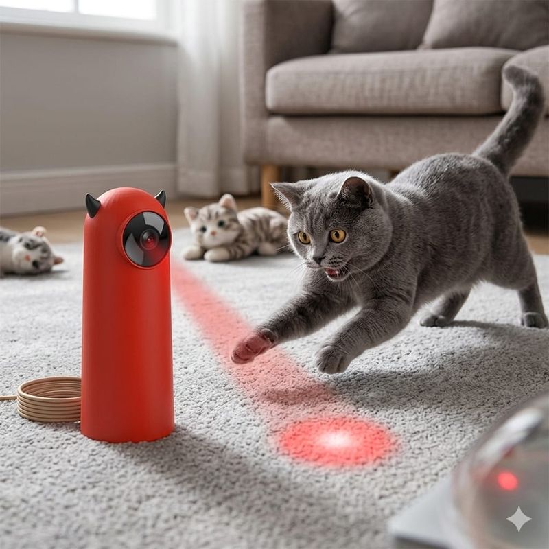 Xavier Cat Play Lazer Toy - Red