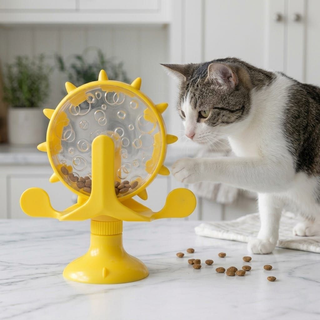 Kitty Cat Play Cat Yellow Feeder Kitty Cat Play Cat Yellow Feeder