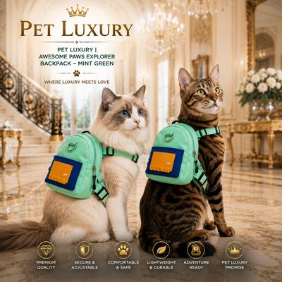 PET LUXURY | Awesome Paws Cat And Dog Explorer Backpack – Forest Green