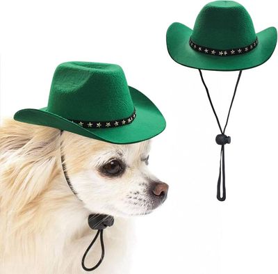 Pet Luxury Green Cowboy Dog And Cat Fashion Hat