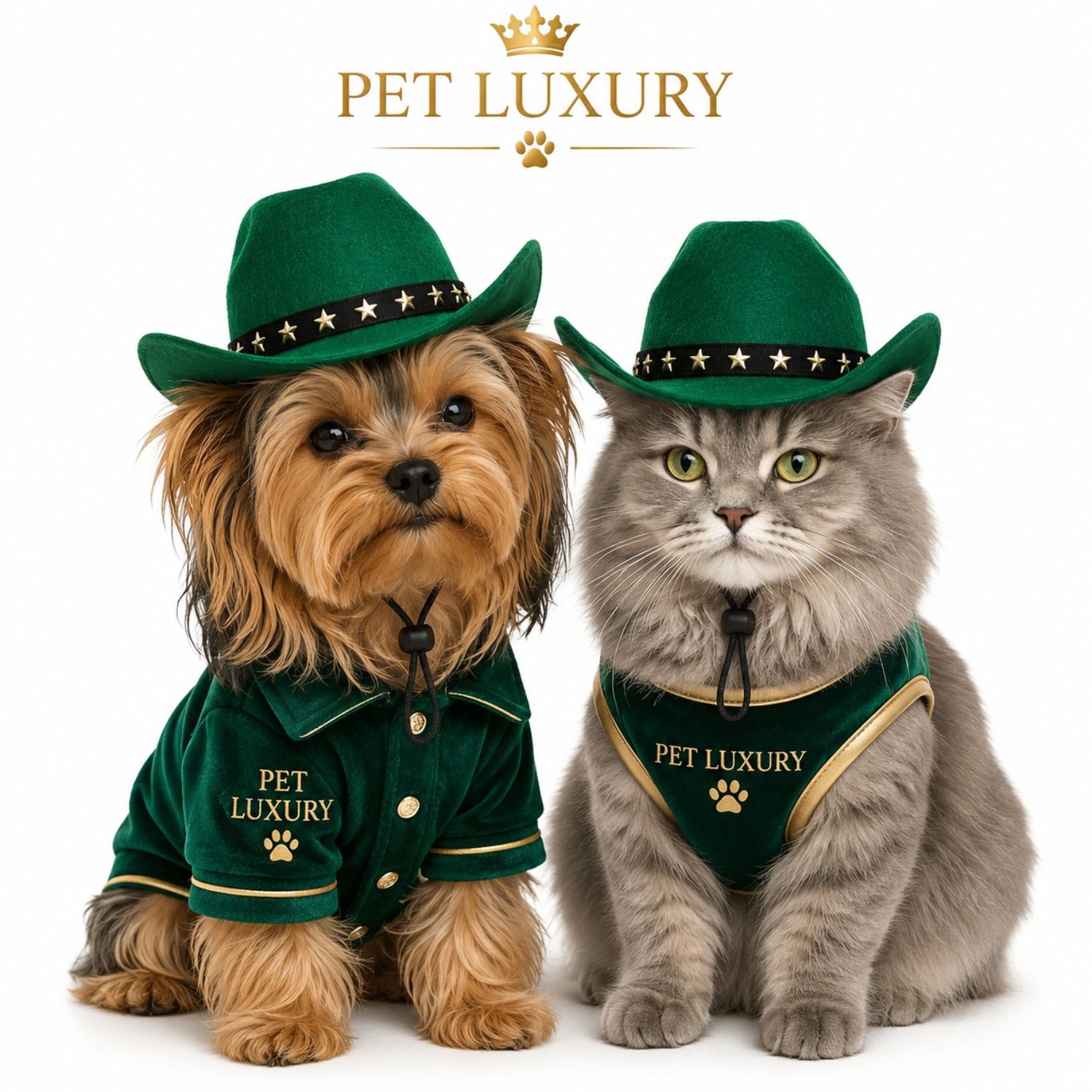 Pet Luxury Green Cowboy Dog And Cat Fashion Hat Pet Luxury Green Cowboy Dog And Cat Fashion Hat