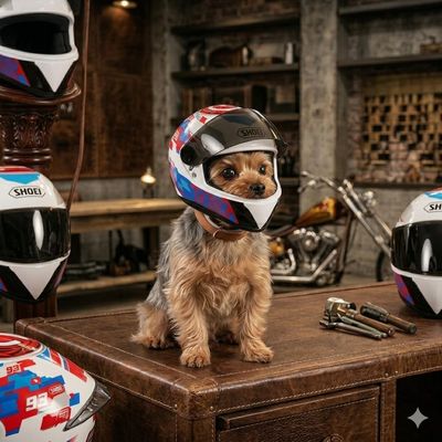 Pet Luxury Motorsport Pet Helmet