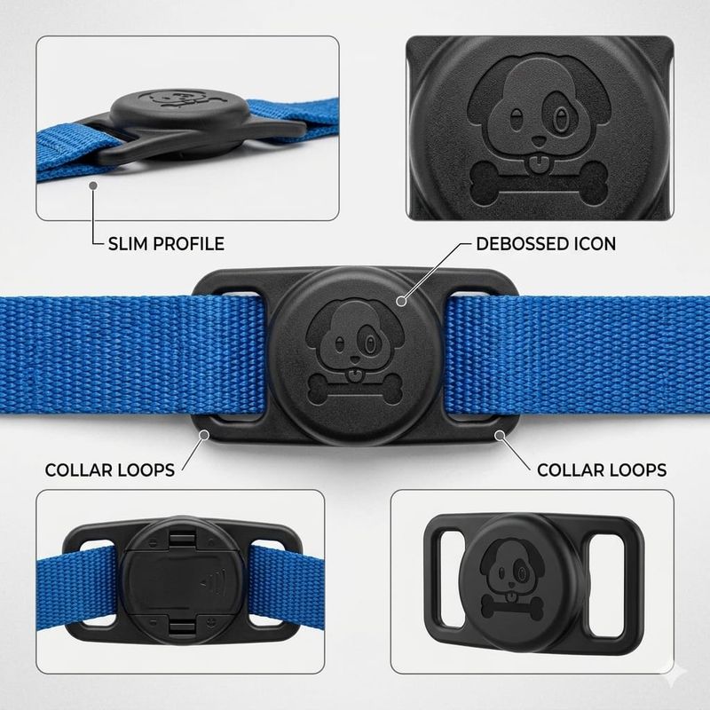 Pet Luxury Glamour Collar Holder – Black Edition