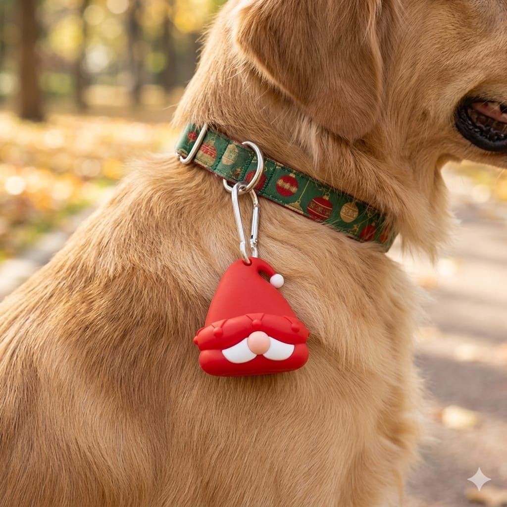 Santa Clause Pet Bag Dispenser-Red