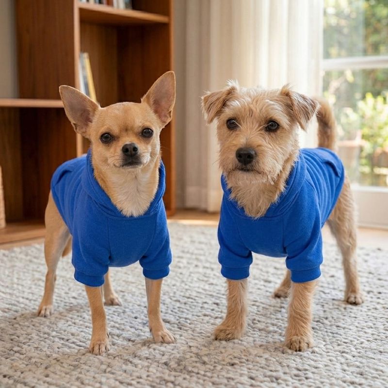 Designer Dog Hoodie Shirt - Blue