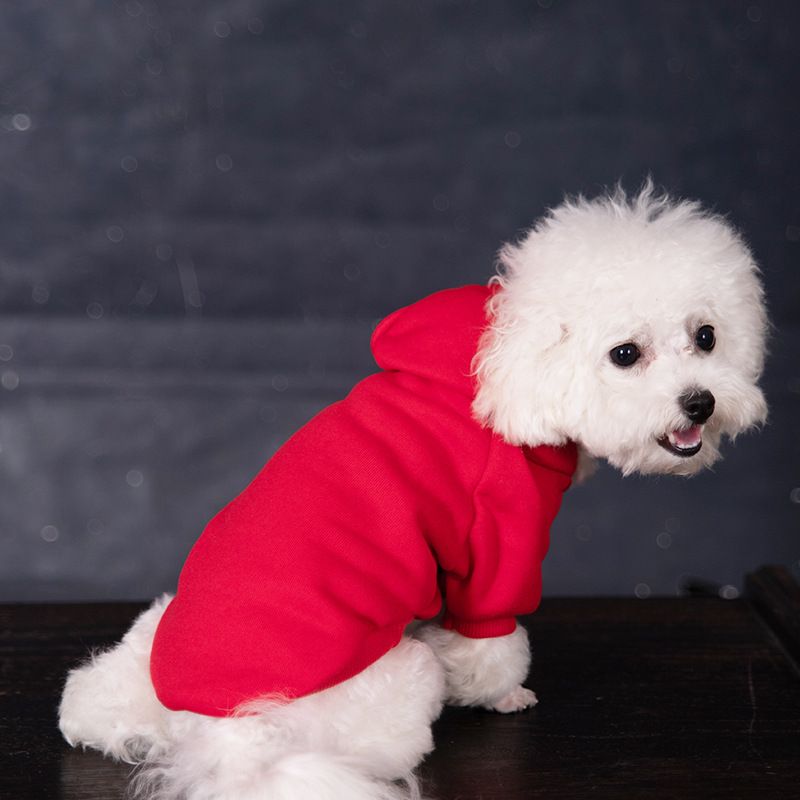 Fashionable Furry Pet Jacket Shirt - Red Fashionable Furry Pet Jacket Shirt - Red