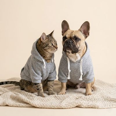 Timeless Tails Pet Hoodie-Grey