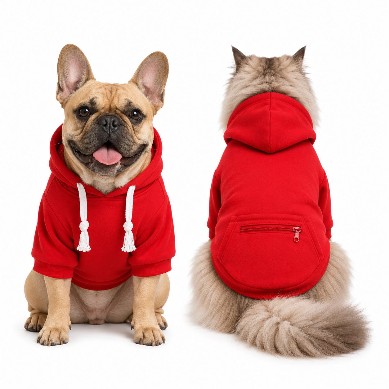 Timeless Tails Pet Luxury Designer Dog Hoodie Shirt – Red Timeless Tails Pet Luxury Designer Dog Hoodie Shirt – Red