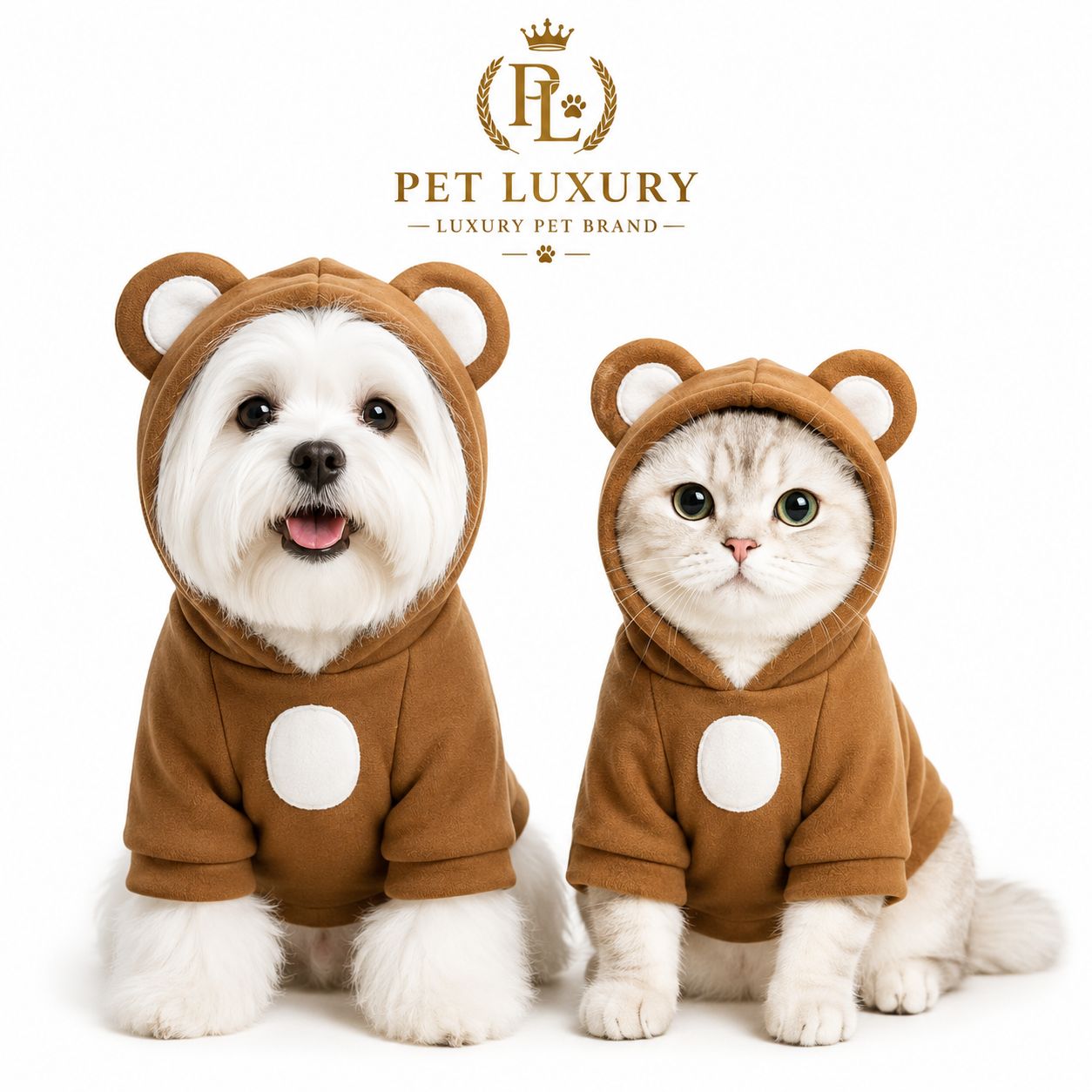 Pet Luxury Dog And Cat Attire - Brown Jersey