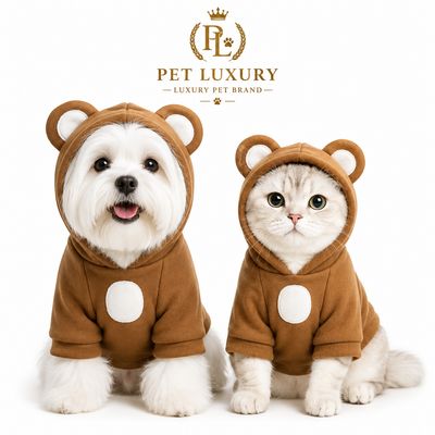 Pet Luxury Dog And Cat Attire - Brown Jersey