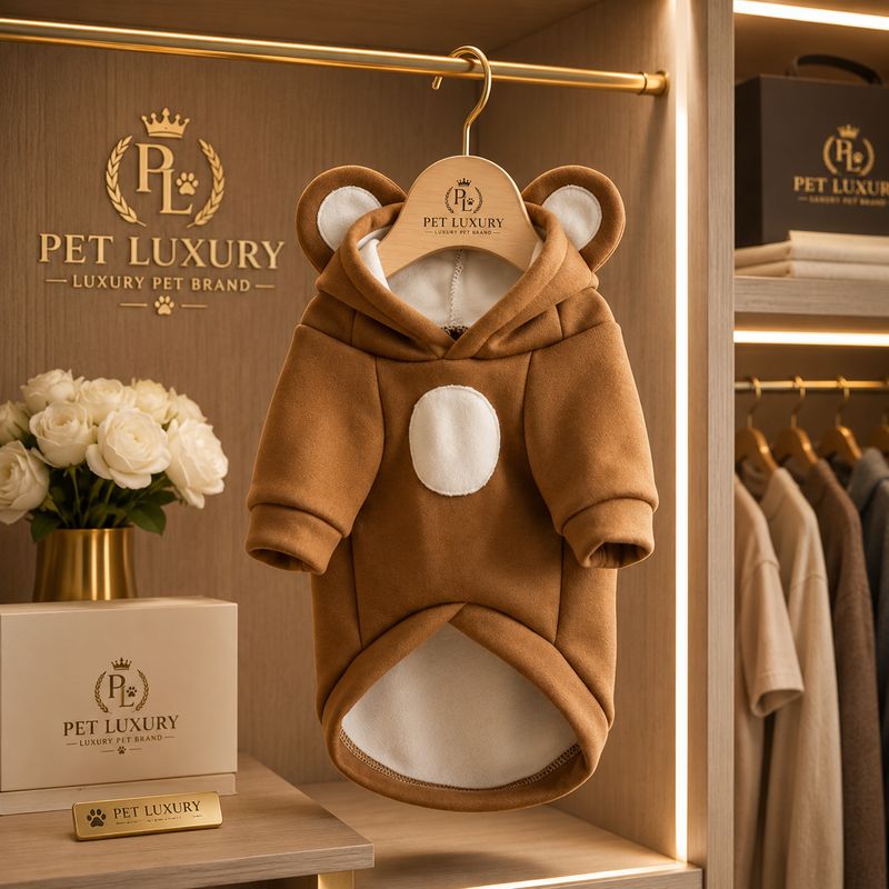 Pet Luxury Dog And Cat Attire - Brown Jersey