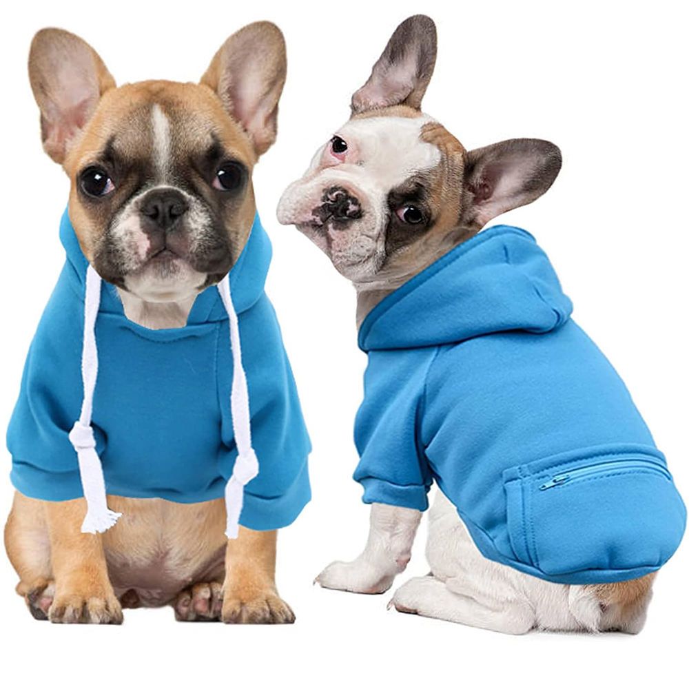 Timeless Tails Pet Luxury Designer Dog Hoodie Shirt – Blue Timeless Tails Pet Luxury Designer Dog Hoodie Shirt – Blue