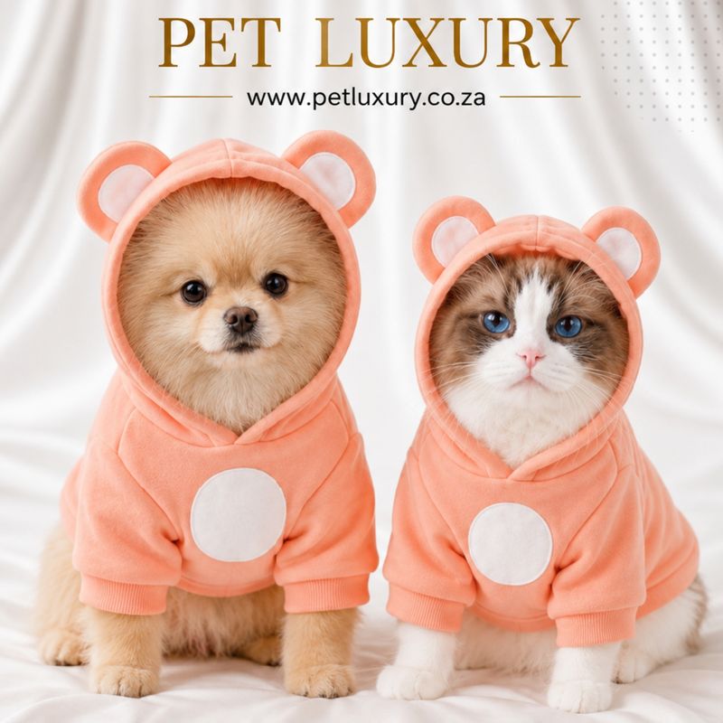 The Amethyst VelvetPaws Thermal Peach Hoodie Jersey – for Dogs & Cats