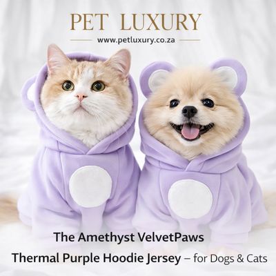 The Amethyst VelvetPaws Thermal Purple Hoodie Jersey – for Dogs & Cats