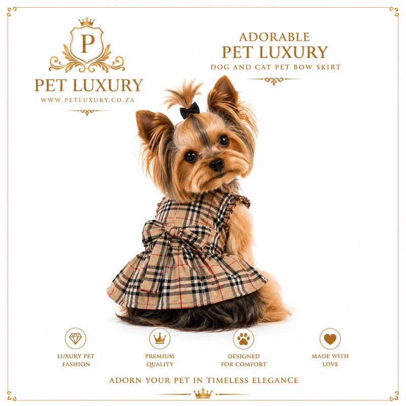 Adorable Pet Luxury Dog And Cat Pet Bow Skirt