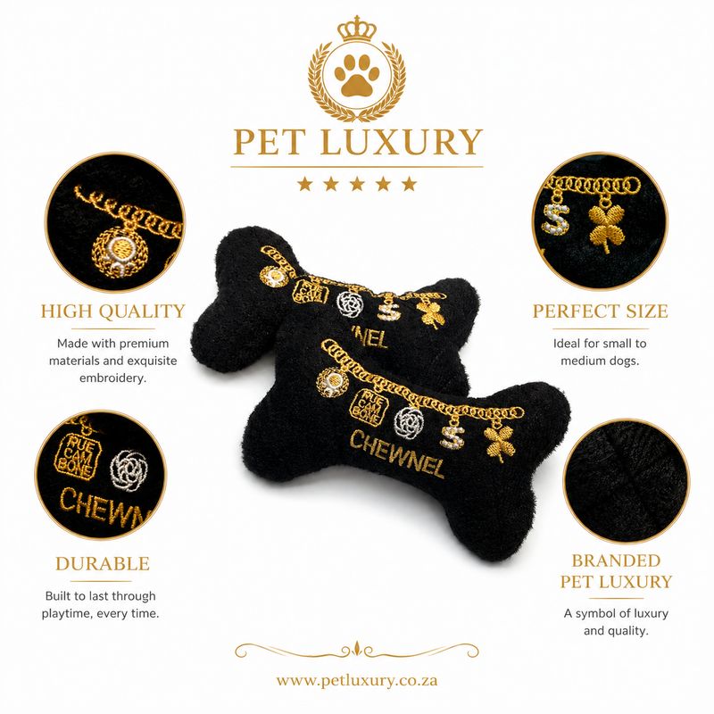 Pet Luxury Chewnel Bone Durable Plush Squeaky Dog Toy
