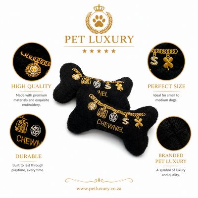 Pet Luxury Chewnel Bone Durable Plush Squeaky Dog Toy
